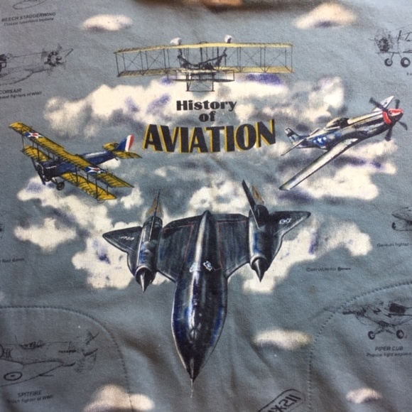 Art Unlimited Other - Vintage History Of Aviation All Over Print Sweater